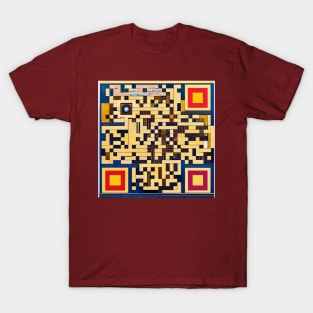 RickRoll QR Code Abstract Painting T-Shirt